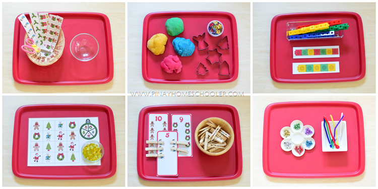 8 Christmas Tray Activities for Kids