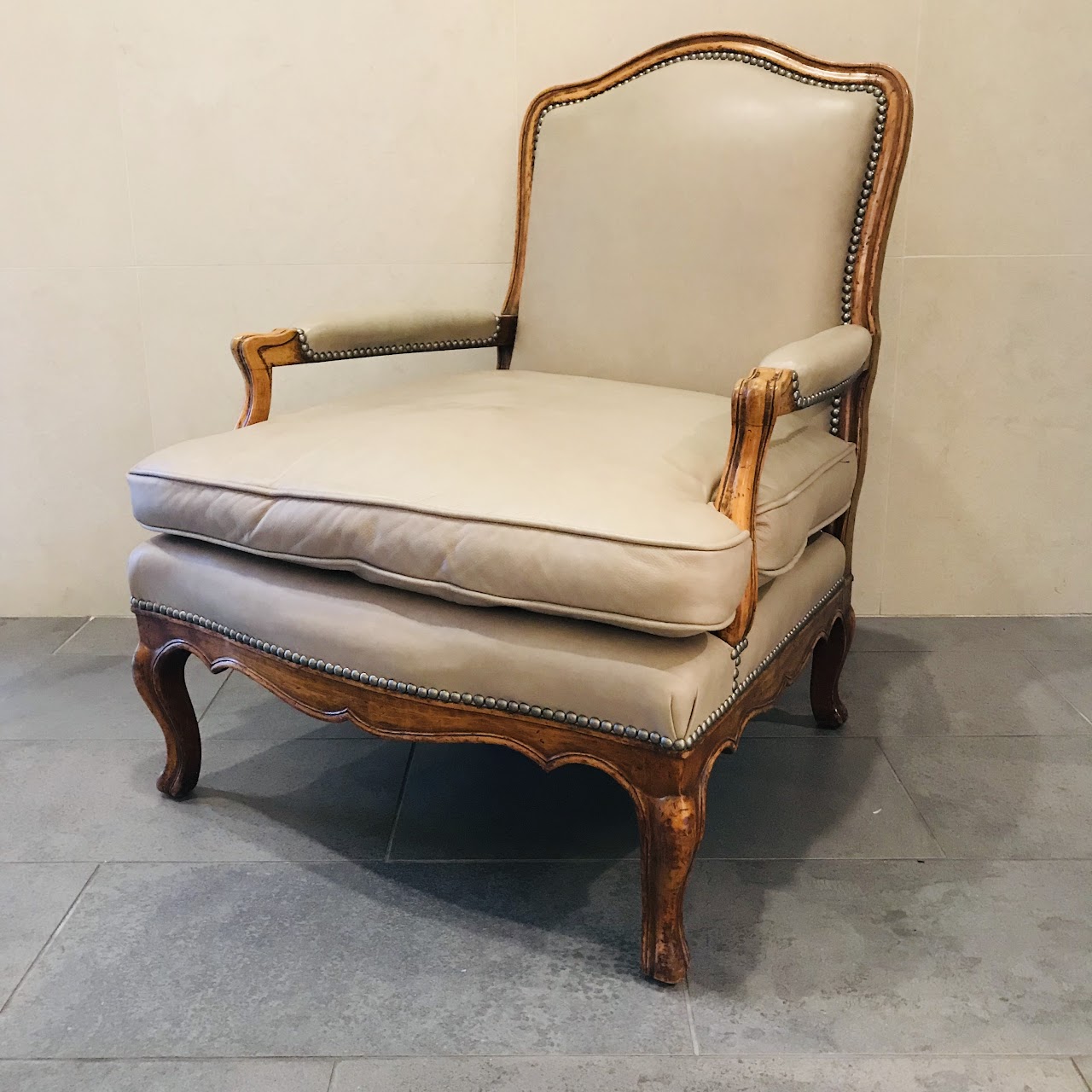 Louis XV Armchair and Ottoman