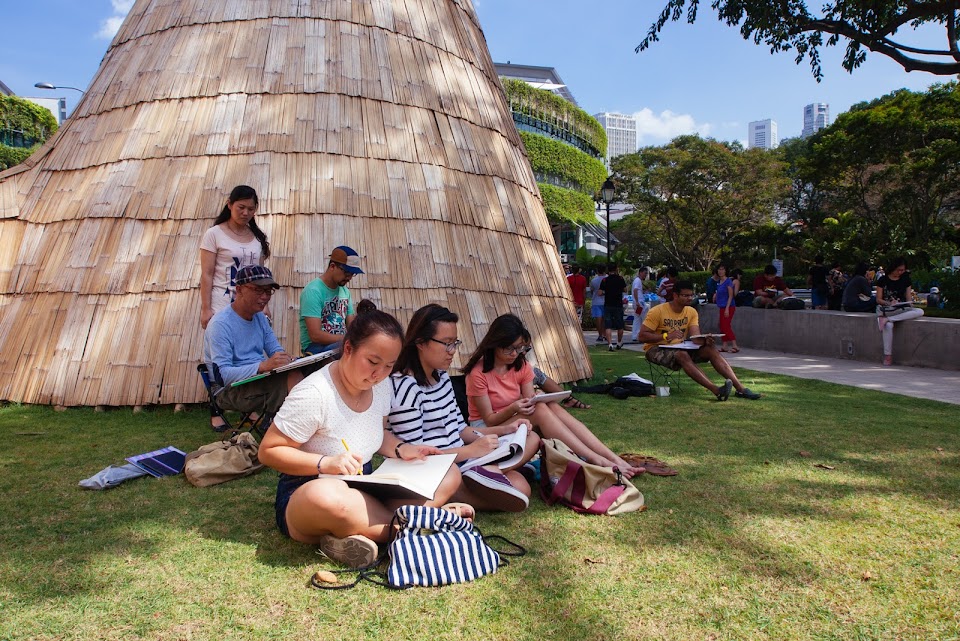 Sketchwalk at National Museum of Singapore (22 Feb 2014)