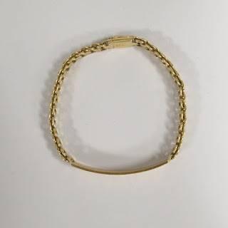 18K Gold Heavy Signet Bracelet