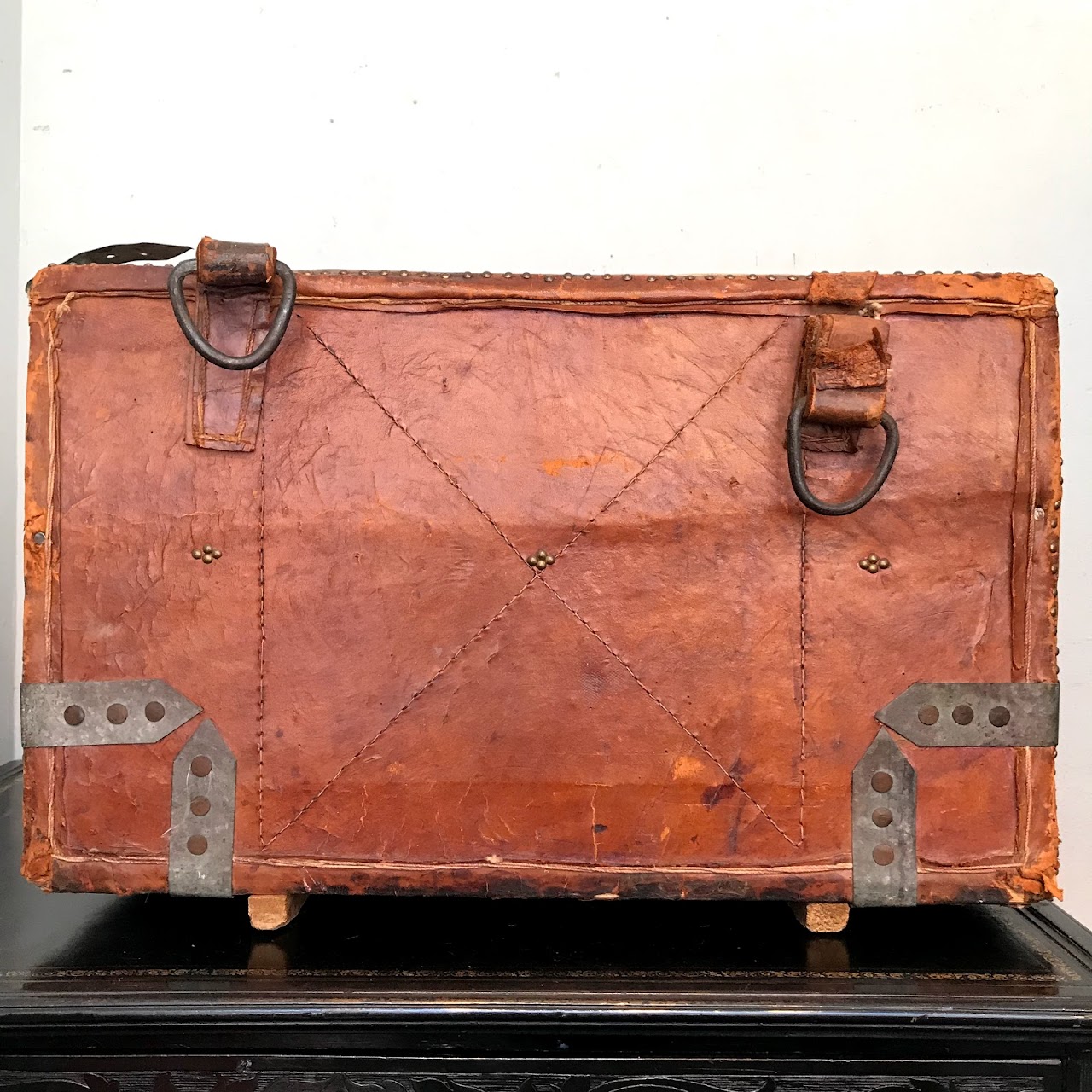 Antique Leather Steamer Trunk