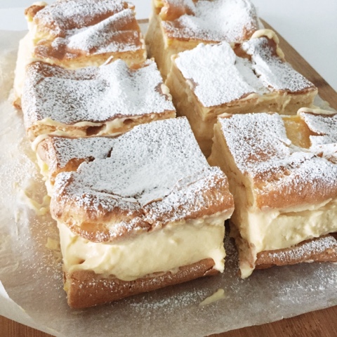Karpatka: Polish Vanilla Custard Slice - gula + kek