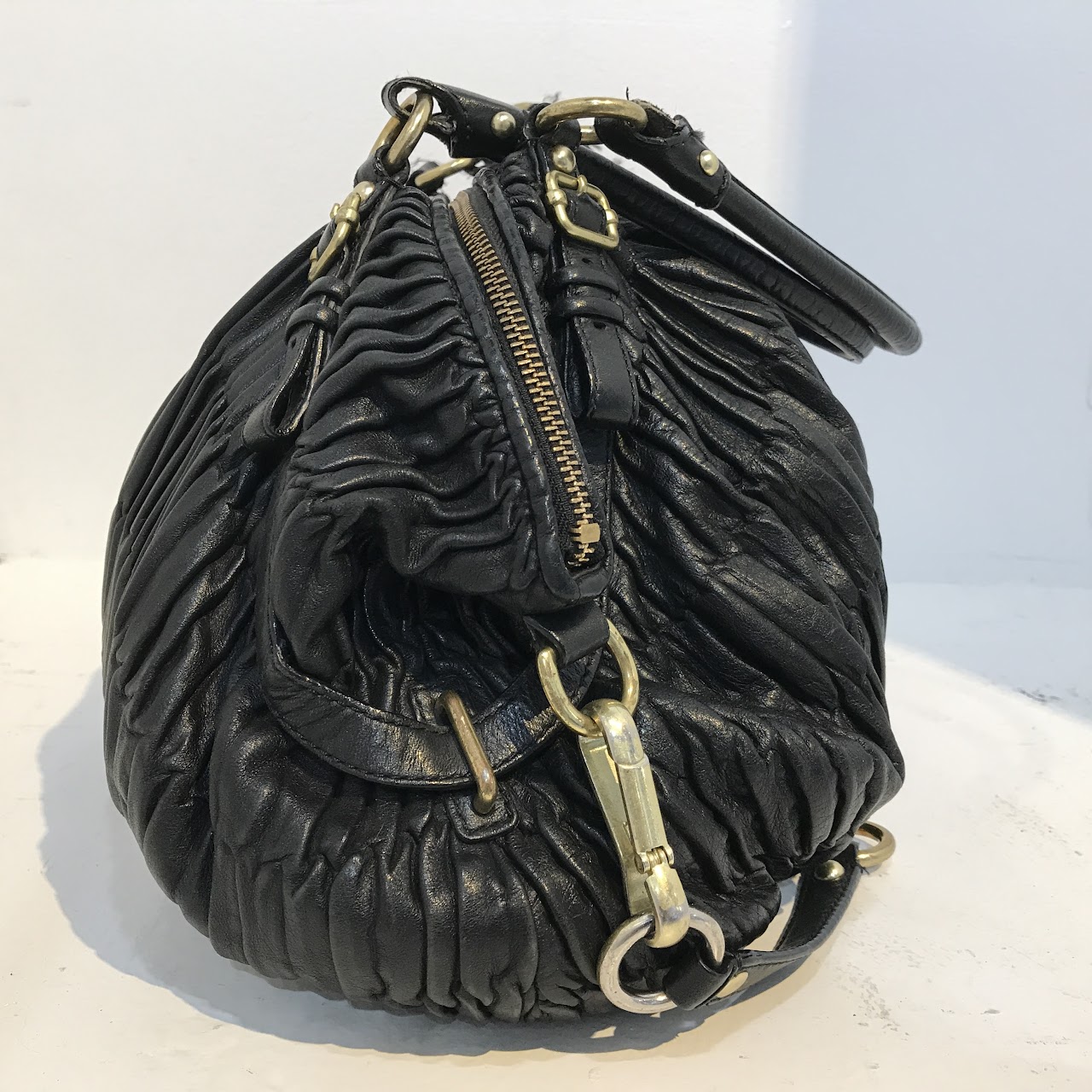 Coach Pleated Leather Bag