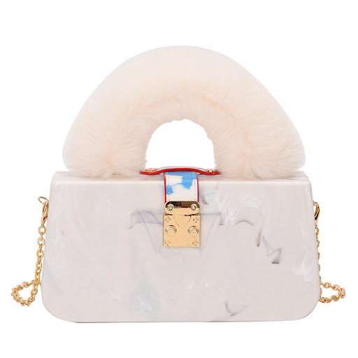 Title 5, Womens Fashion Acrylic Hand Chain Box Bag. A s...