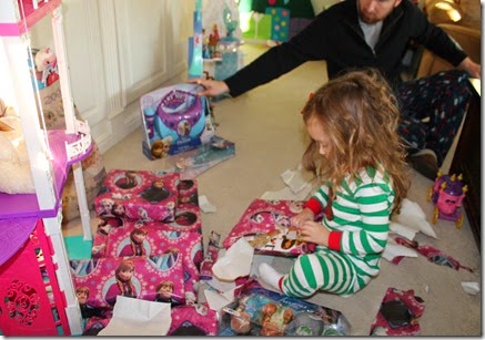 Zoey opening up Santa gifts11