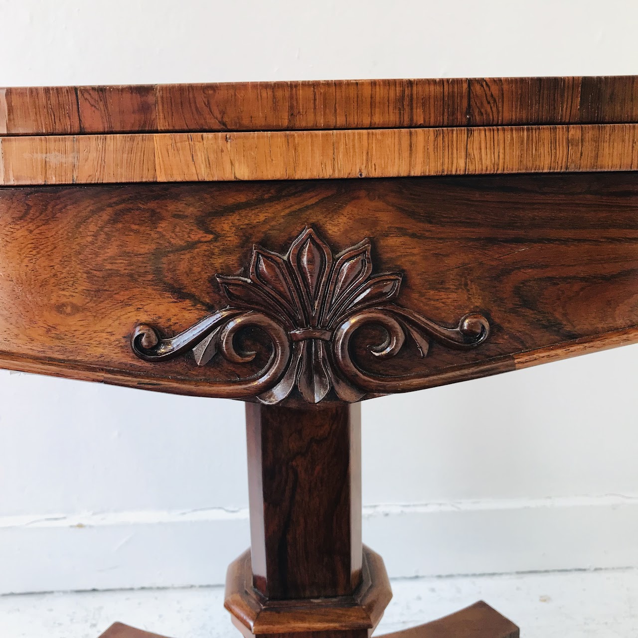 19th C. Irish Rosewood Card Table