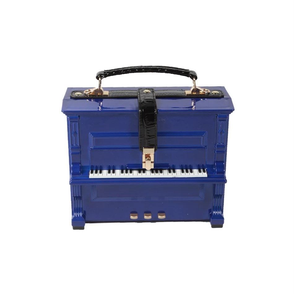 Bolsa pequena quadrada transversal de ombro Piano Acrílico, ideal para carregar seus itens essenciais com estilo e praticidade no dia a dia.