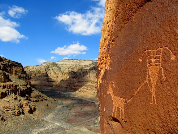 My primary objective for the day, a petroglyph featured on page 204 of Tom McCourt's book, 'The Split Sky'