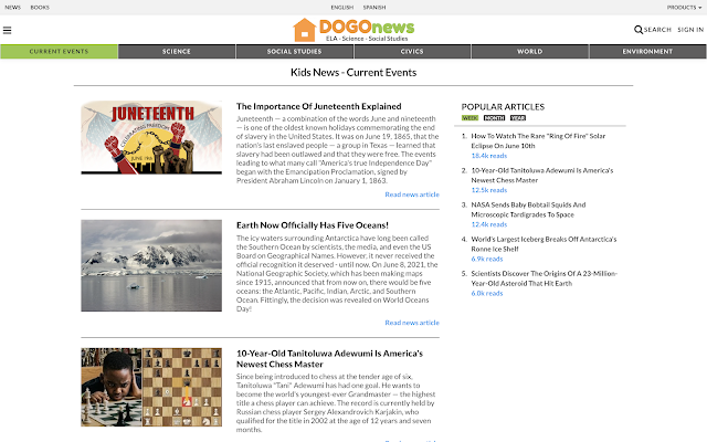 Screenshot of DOGOnews