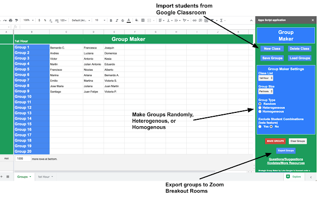 Screenshot of Strategic Group Maker