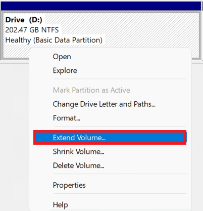 Kontextové menu klikněte pravým tlačítkem.  Jak rozdělit pevný disk ve Windows 11