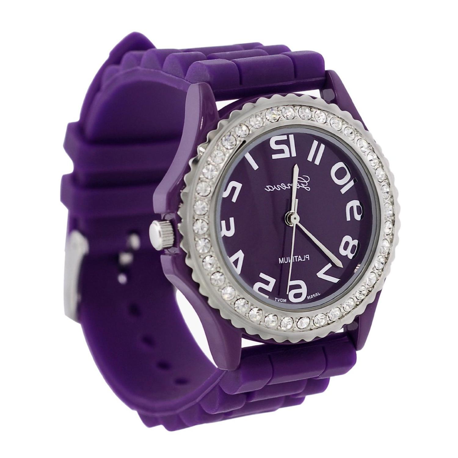 Purple Watches Silicone Gel