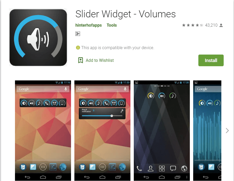 Widget curseur |  Meilleurs widgets Android