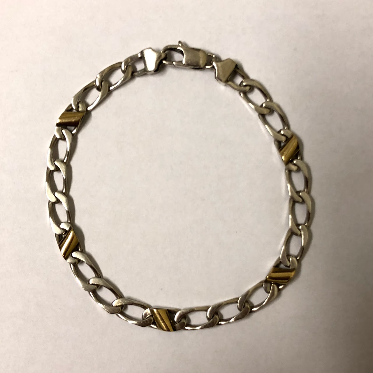 Tiffany & Co. Sterling & 18 K Gold Bracelet