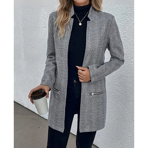 Title 3, Womens Mid-length Woolen Coat. Stay warm and s...