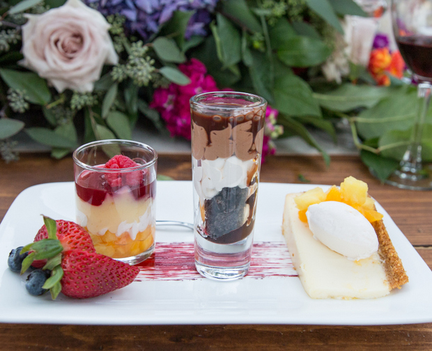 photo of a dessert trio