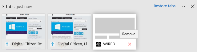 Windows 10, Microsoft Edge, 따로 설정, 탭