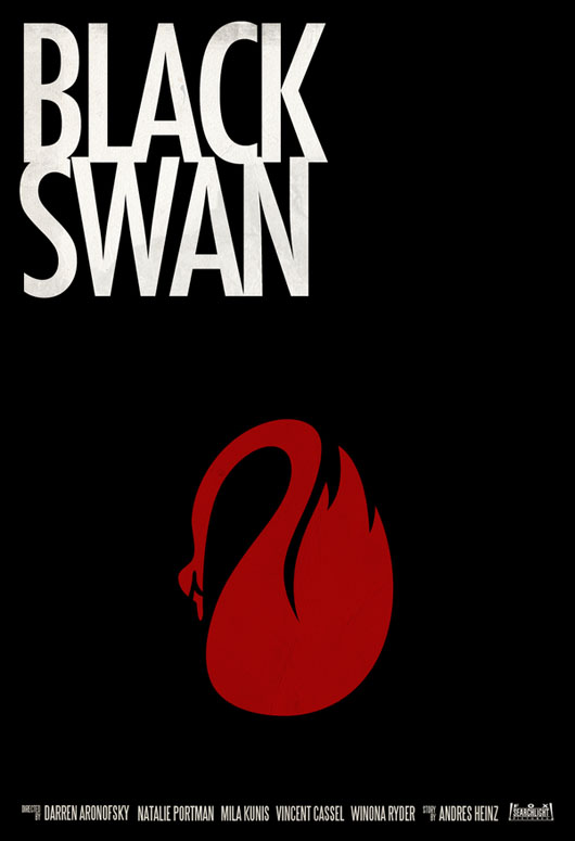 Cisne Negro cartaz minimalista