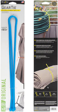 Nite Ize Gear Tie Reusable Rubber Twist Tie -  32", 2 Pack, Bright Blue alternate image 1