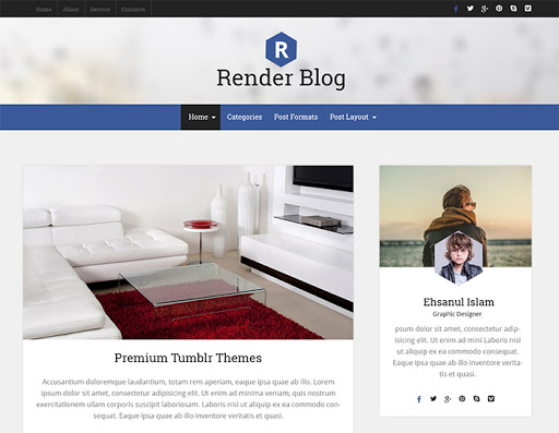 Renderblog - Theme WordPress tối giản và miễn phí