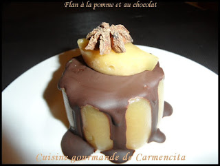 Flan à la pomme et au chocolat