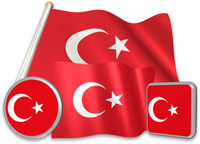 Turkish flag animated gif collection