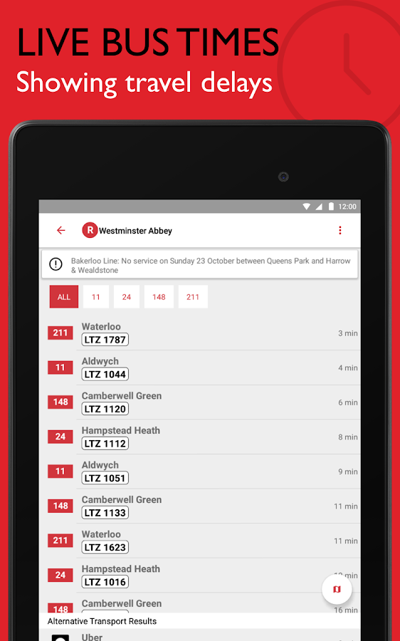 tfl journey bus times