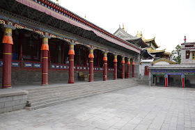 Scene without tourists at Kumbum Monastery (Taer Si) in Qinghai, China