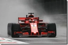 Sebastian Vettel nelle prove libere del gran premio d'Italia 2018