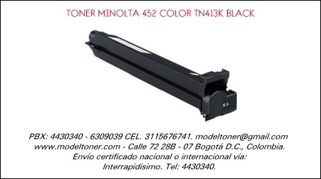 TONER MINOLTA 452 COLOR TN413K BLACK