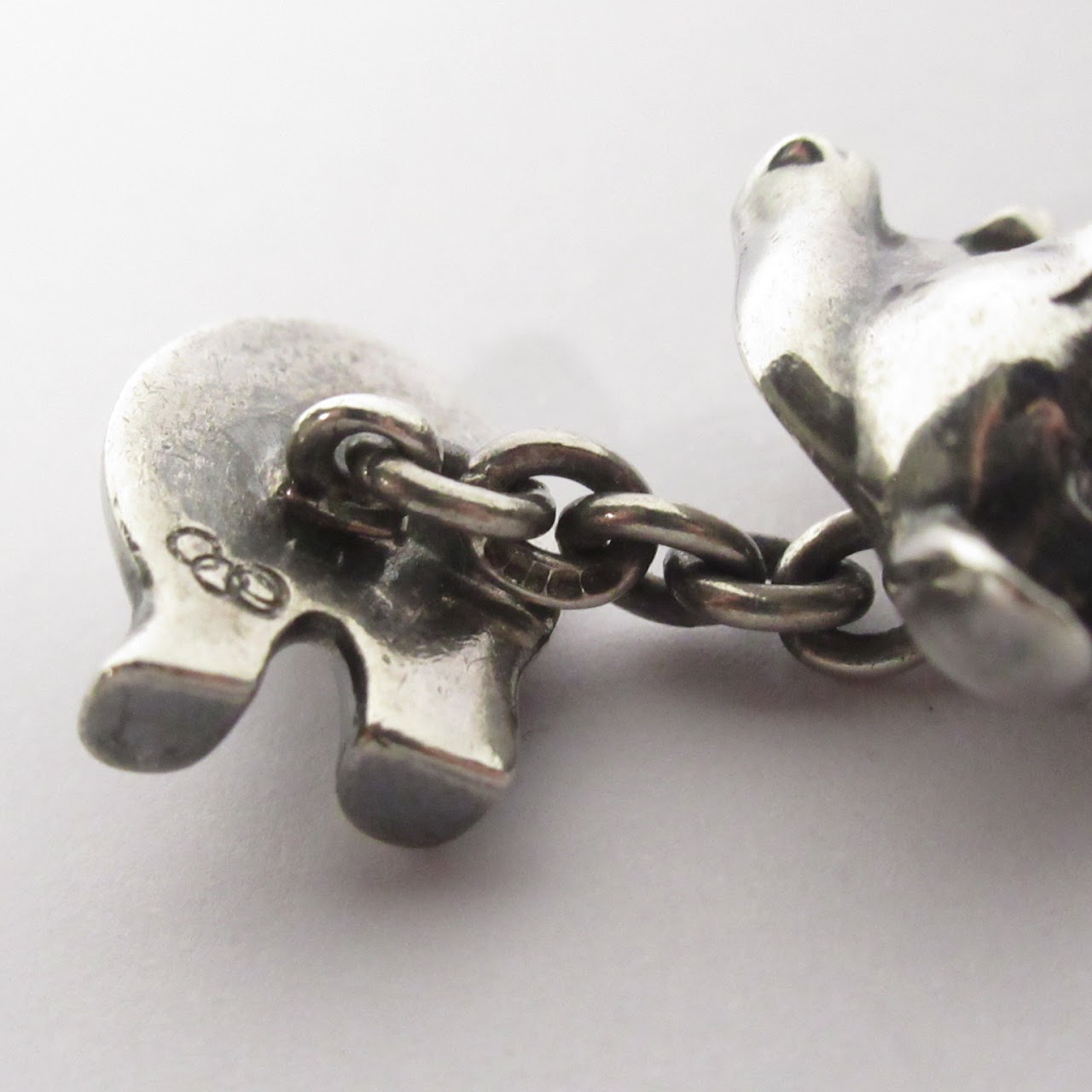 Sterling Silver Pig Cufflinks