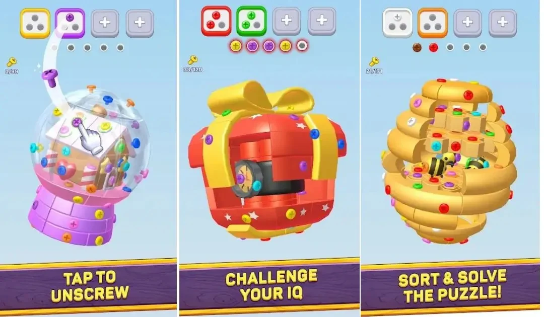 Screwzle 3D: Screw Sort