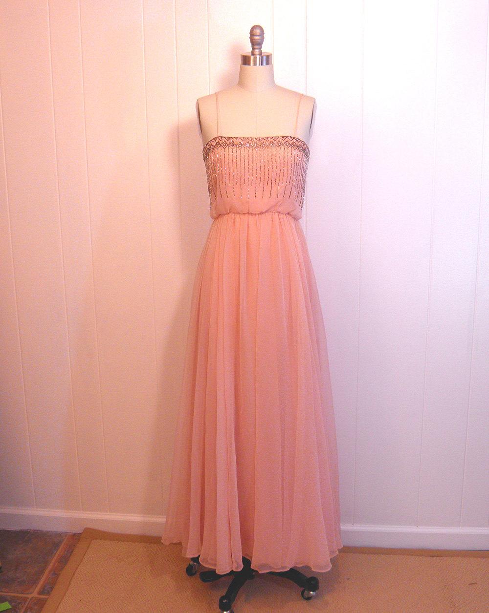 Pink chiffon gown dress