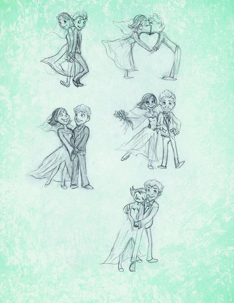 Wedding Cake Topper Sketches