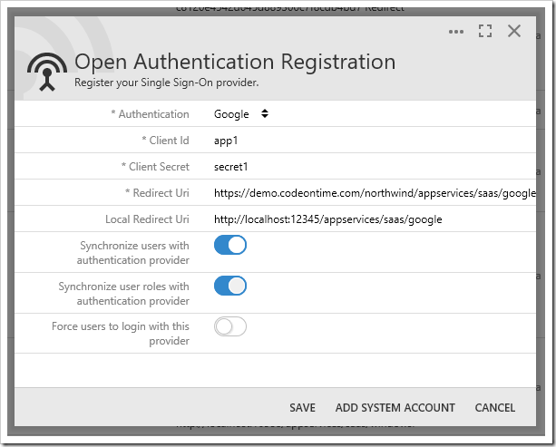 Configuring Google OAuth Provider. Configuring Google OAuth Provider.