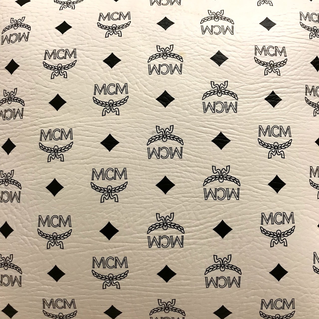 MCM Leather Throw Pillow