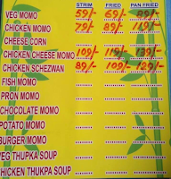 The Momo Man menu 1