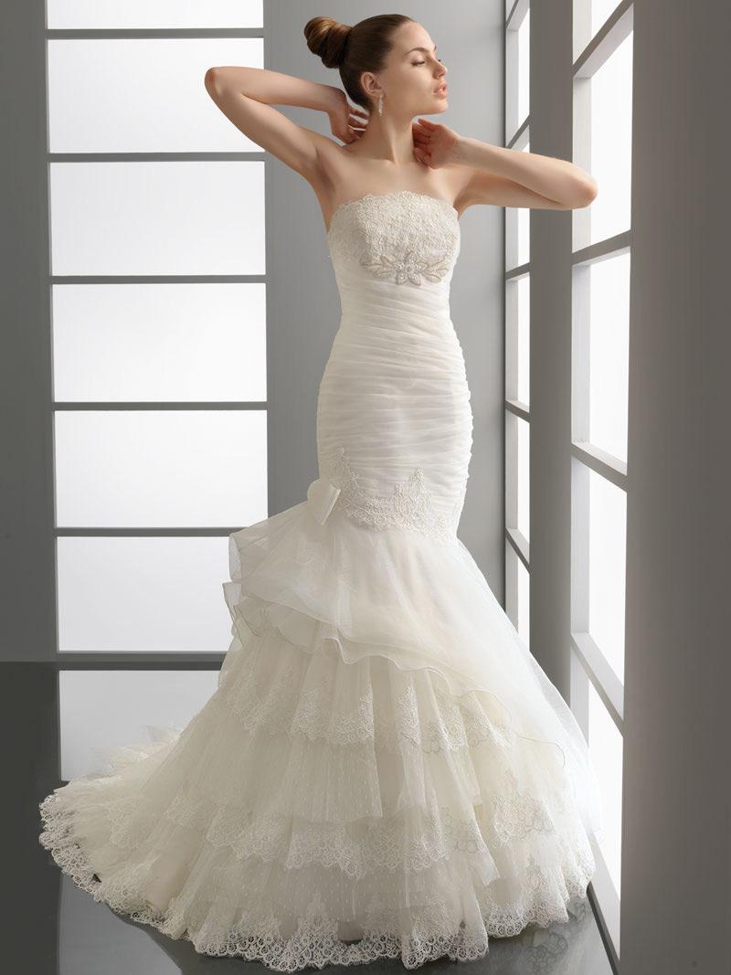 Wedding Dress with Ruched