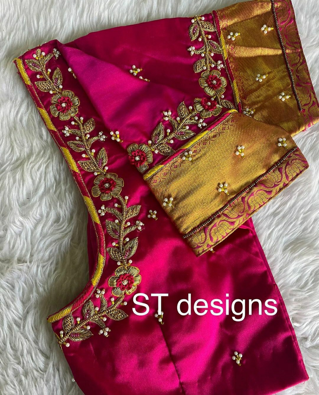 Top Aarai work blouse design unique blouse design ideas (check for more ...