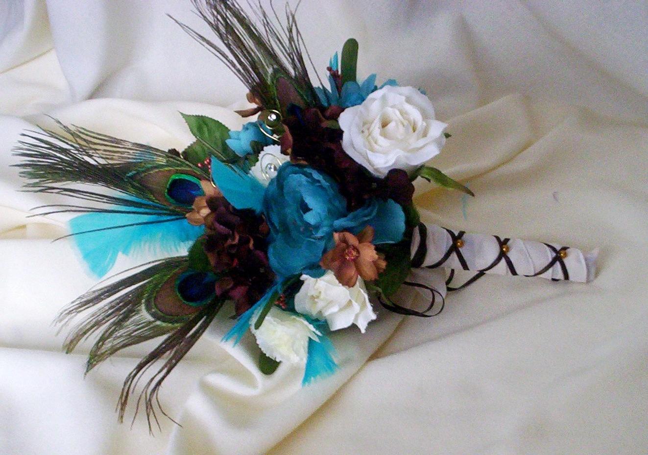 Peacock Wedding Bouquets