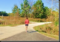 The edge of the pavement, now on to the gravel