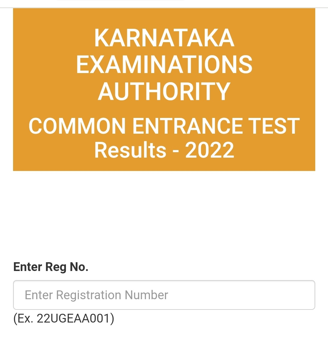 Karnataka CET exam results have been published today