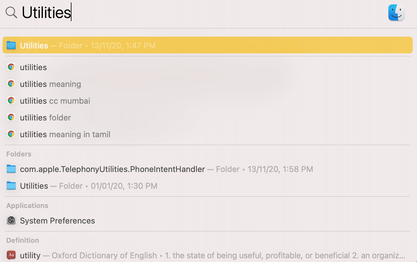 Haga clic en la carpeta Utilidades para abrirla |  ¿Dónde está la carpeta Utilidades en Mac?