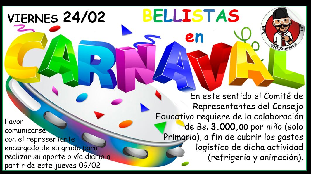 Invitación celebración Carnaval