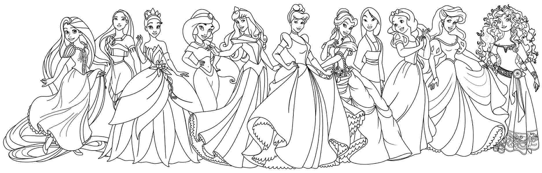 Unique Disney All Princess Coloring Pages Library