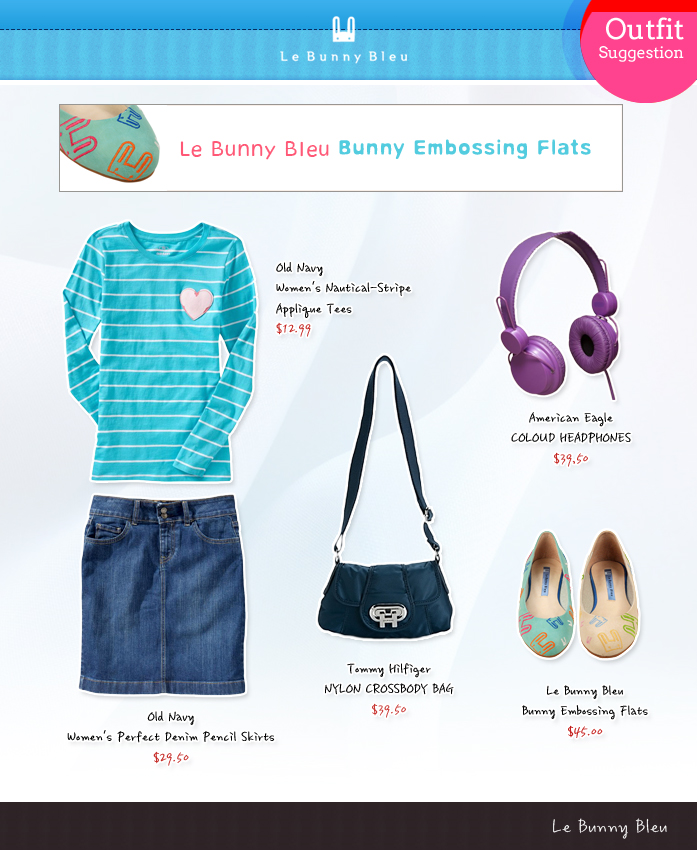 Le Bunny Bleu Bunny Embossing Flats Outfit Suggestion | lebunnybleu