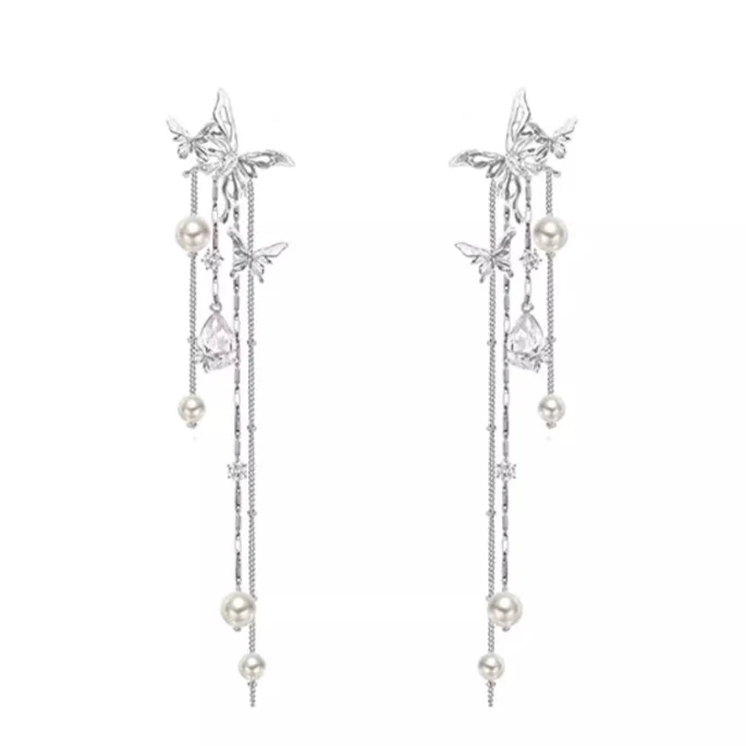 Super Fairy Asterizam Pearl Tassel Naušnice Duge Lagani Luksuz. Dodajte eleganciju i glamur svom izgledu uz ove prelepe naušnice.