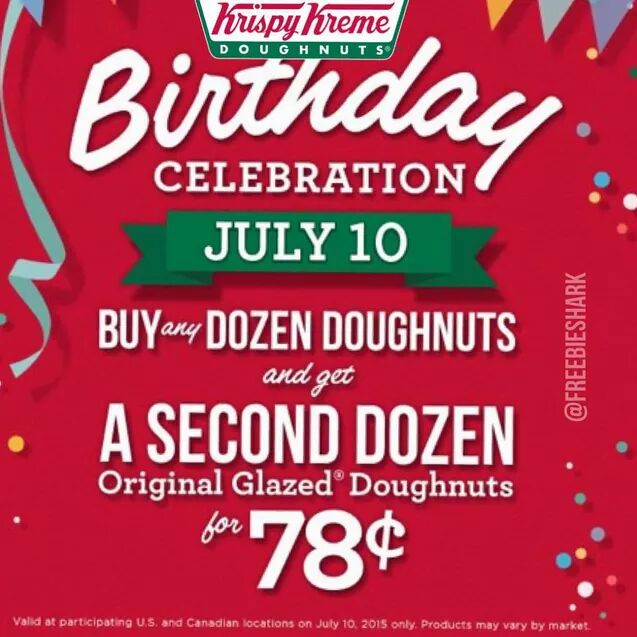 #KrispyKreme: $.78 for a Dozen #Doughnuts  (July 10 Only)