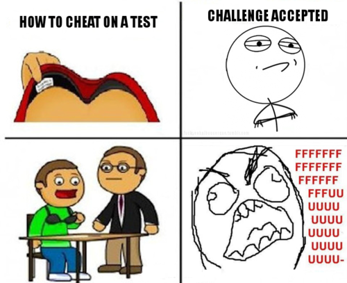 Rage Comics How To Cheat On A Test
