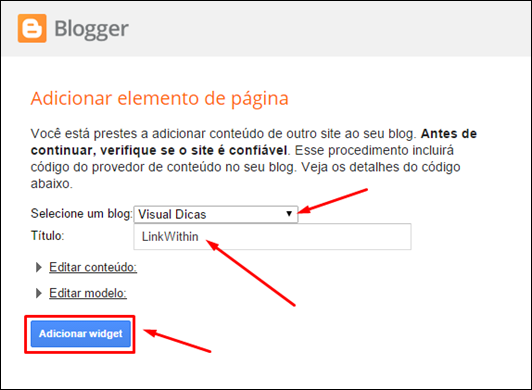 Como inserir uma lista de links relacionados no seu Blogger - Visual Dicas